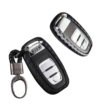 

Silicone Smart Carbon Fiber Shell Car Key Chain Part Auto Protection Key Covers Old Car Styling Case for Audi A6L A4L Q5 A3 A4