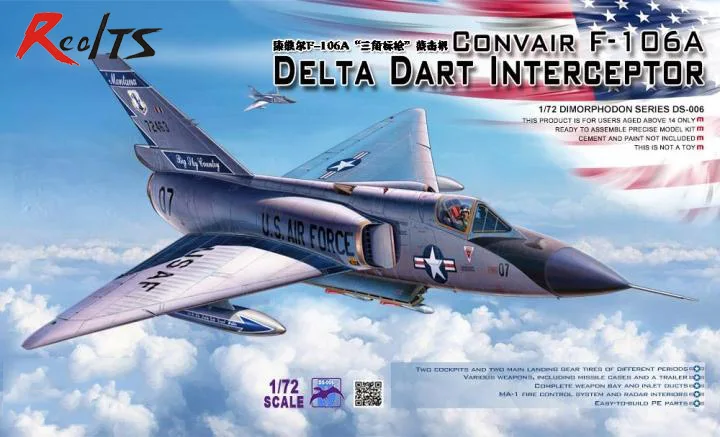 

RealTS Meng Model DS-006 1/72 Convair F-106A Delta Dart Interceptor