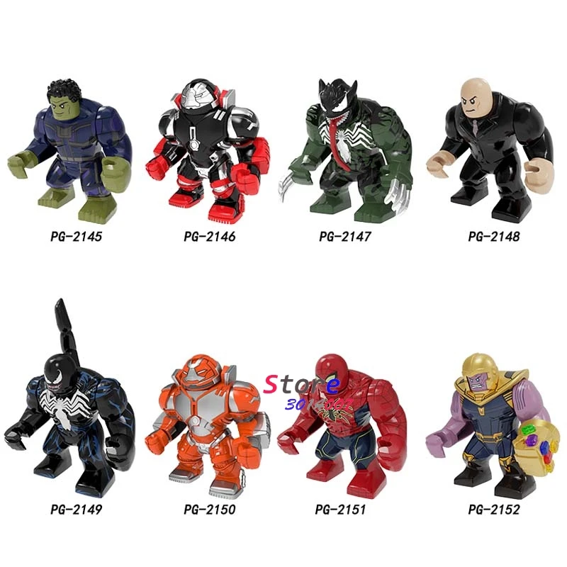 

Single Marvel Avengers Avengers Thanos Big Size Bricks Hulk Hulkbuster Venom Spider-Man Action building blocks Kids Toys