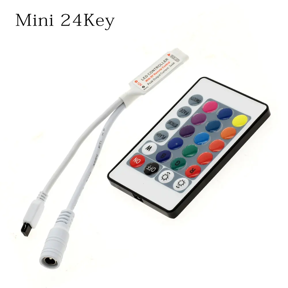 Светодиодный RGB контроллер DC12V Mini 44/24 Key IR пульт дистанционного управления для 3528 5050 RGB светодиодные ленты