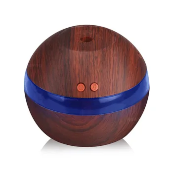 

USB Ultrasonic Humidifier 290ml Aroma Diffuser Essential Oil Diffuser Aromatherapy Mist Maker with LED Light Wood grain