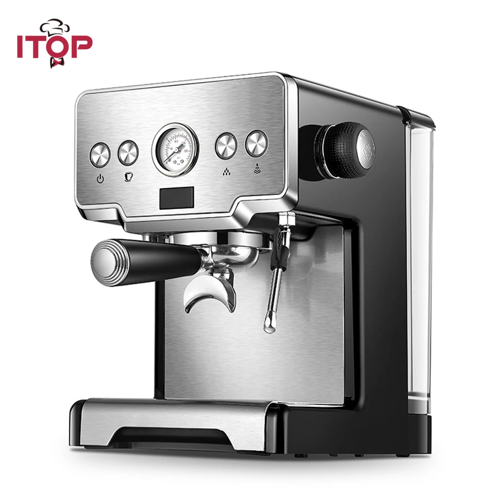 

ITOP Italian Coffee Machine 15Bar/1450W/1.7L Espresso Coffee Maker Semi-automatic Milk Foam Electric Coffee Maker