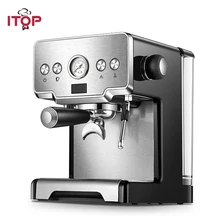 ITOP Italian Coffee Machine 15Bar/1450W/1.7L Espresso Coffee Maker Semi-automatic Milk Foam Electric Coffee Maker