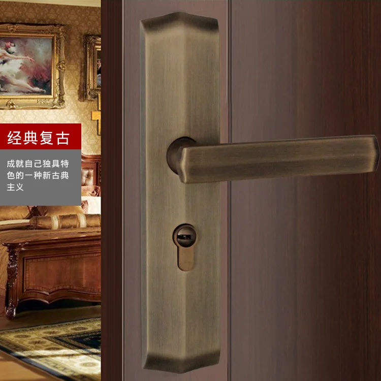 

Fechadura Digital Fechadura Manufacturers Selling Yellow Bronze Indoor Real Wood Door Locks Zinc Alloy Bedroom Hand To Lock The