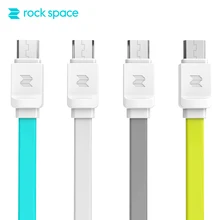 Rock Space Micro USB к USB кабель для Samsung быстро Зарядное устройство для Huawei USB данных плоский кабель для Xiaomi Android кабели для мобильных телефонов