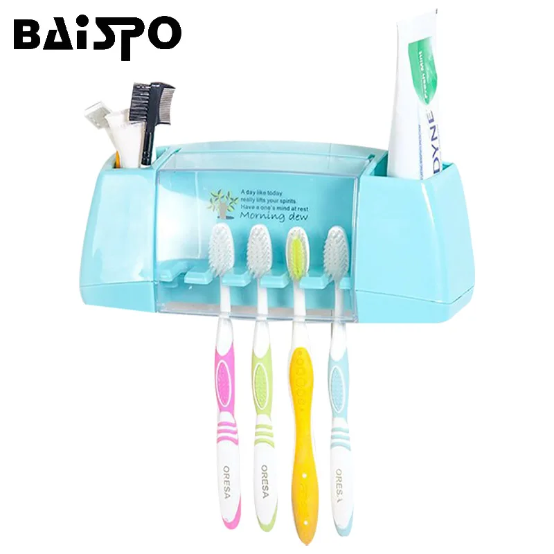 Multifunctional Bathroom Storage Shelves toothbrush holder storage box Products accessories Sets tooth brush | Дом и сад