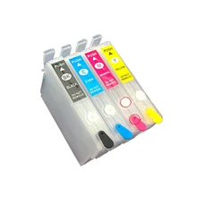4pcs T1971 T1962 T1963 T1964 Refillable ink cartridge For Epson XP201 XP211 XP204 XP401 XP411 XP214 XP101 WF-2532 printer ink 4pcs T1971 T1962 T1963 T1964 Refillable ink cartridge For Epson XP201 XP211 XP204 XP401 XP411 XP214 XP101 WF-2532 printer ink