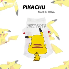 Tide Brand Pikachu Summer T-shirt For Small Medium Large Dogs Vest Pet Clothes Pets Clothing Cat Dog Apparel Pug Costume YBC02