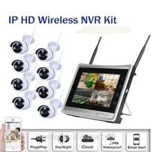 8CH NVR Wi-Fi камера видеонаблюдения Камера Системы 8 шт. 1080 P HD на открытом воздухе Беспроводной CCTV комплект видеонаблюдения Системы P2P ONVIF