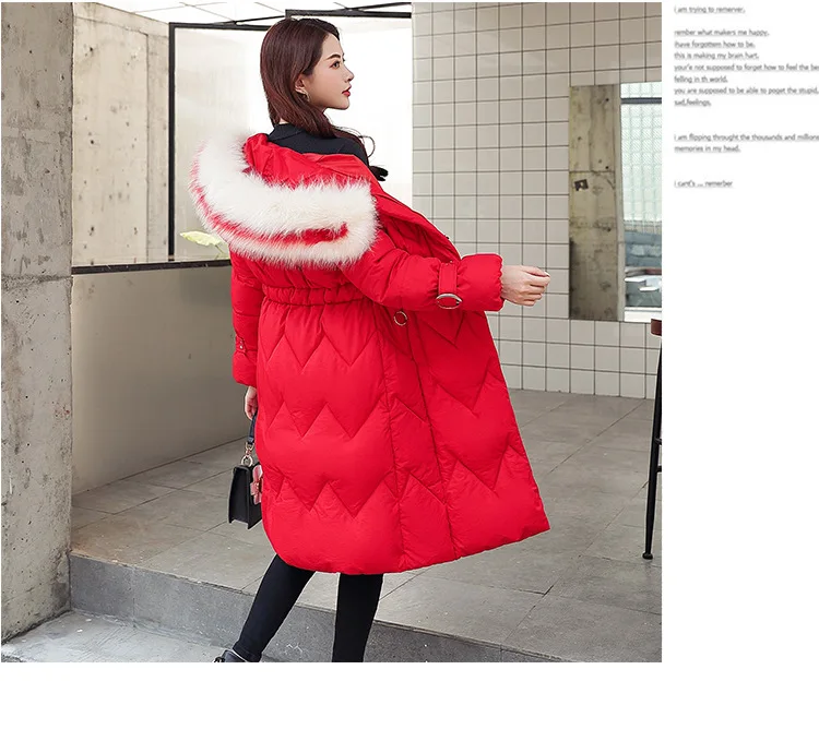 Модная женская осенне-зимняя куртка женская куртка средней длины с длинным рукавом пуховая Парка женская 6908