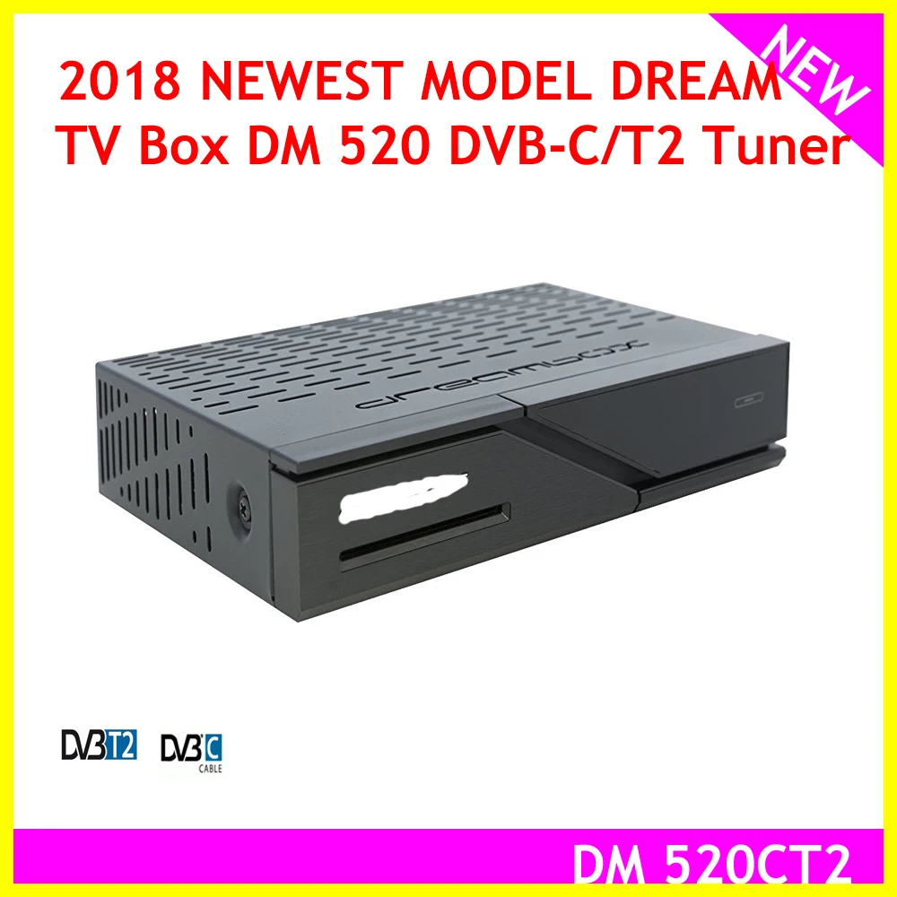 Новейшая модель ТВ приставка dream dm 520 DVB-C/T2 тюнер ОС Linux тв ресивер Full HD 1080p DM520HD H.265 декодирование