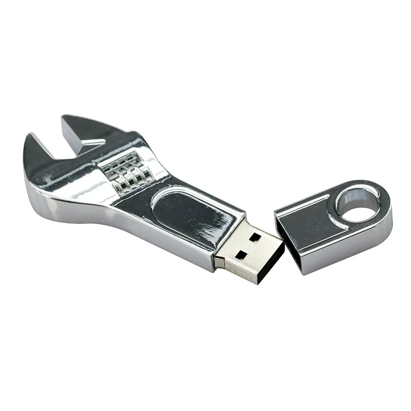 Флешка Металлический регулируемый гаечный ключ USB флеш-накопители Thumb Memory Stick 4ГБ 8ГБ 16ГБ 32ГБ 64ГБ 128 ГБ флеш-накопитель