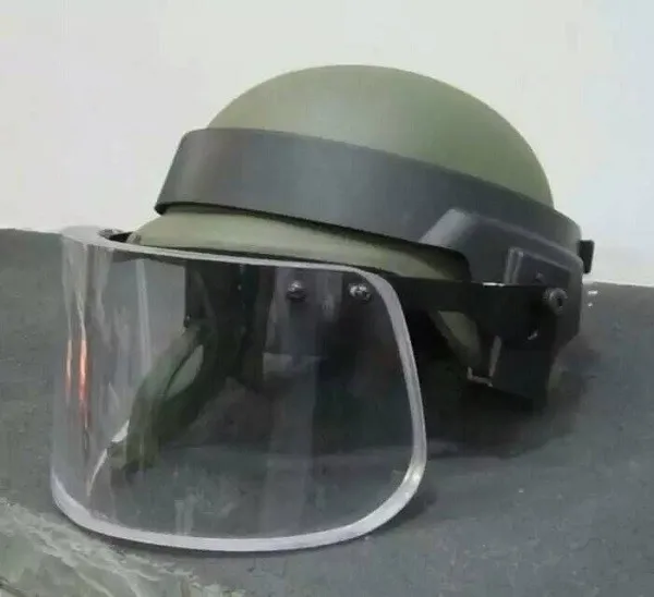 Bullet Proof Ballistic Face Shield Mask Glass For Bulletproof Helmet