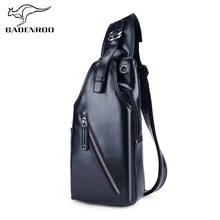 Badenroo Мужская модная сумка через плечо Повседневная функциональная Theftproof Кнопка открытая кожаная нагрудная мужская сумка Сумки поясная сумка