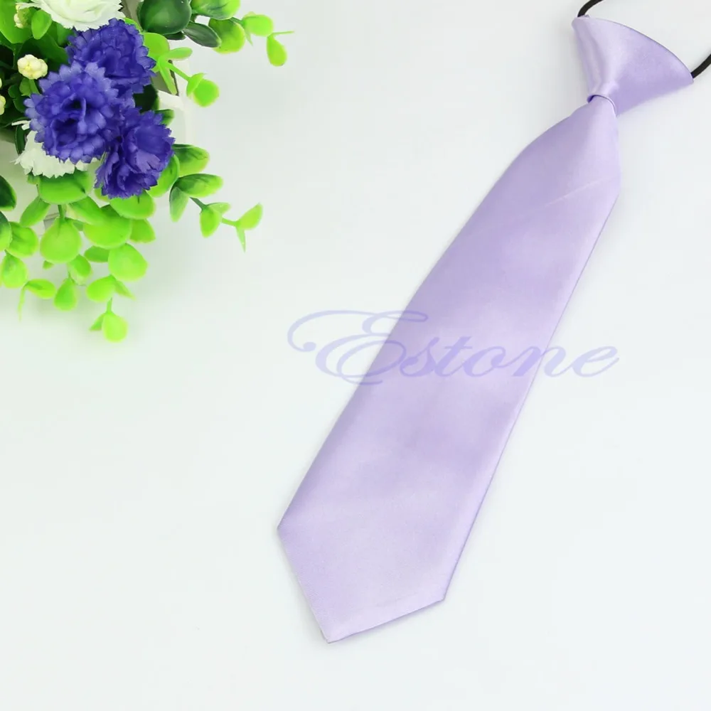 Модный детский Свадебный однотонный эластичный галстук для мальчиков|fashion necktie|tie