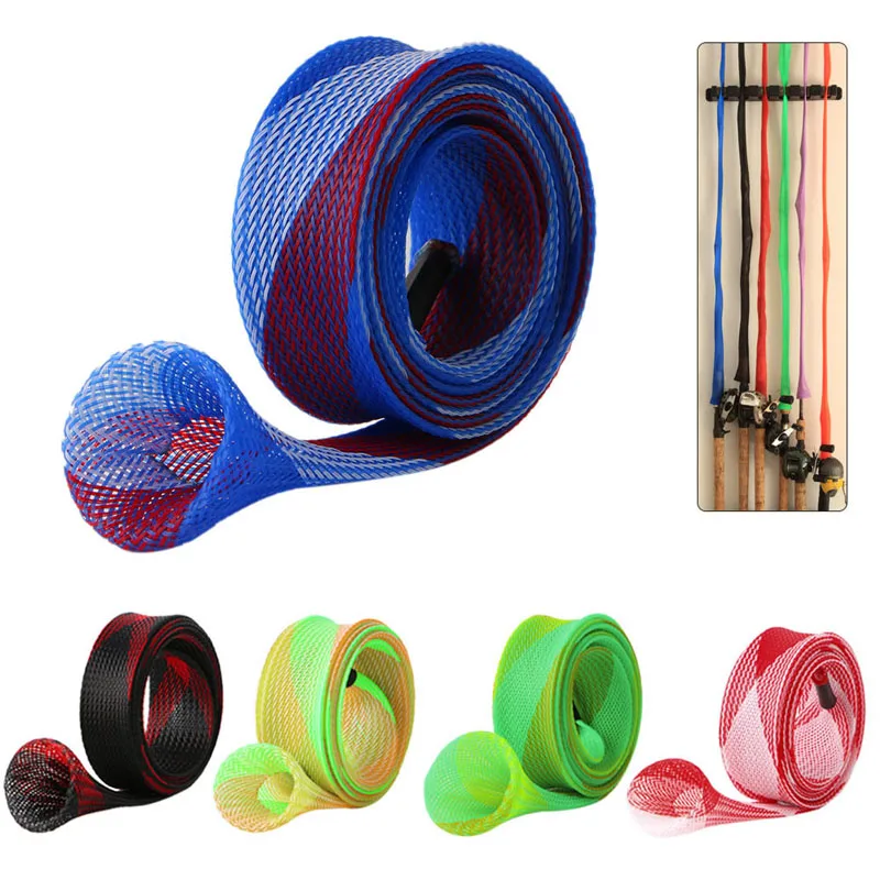 Durable 30mm DIY Casting Fishing Rod Protector Cover Braided Sleeve Pole Glovein Fishing Rods