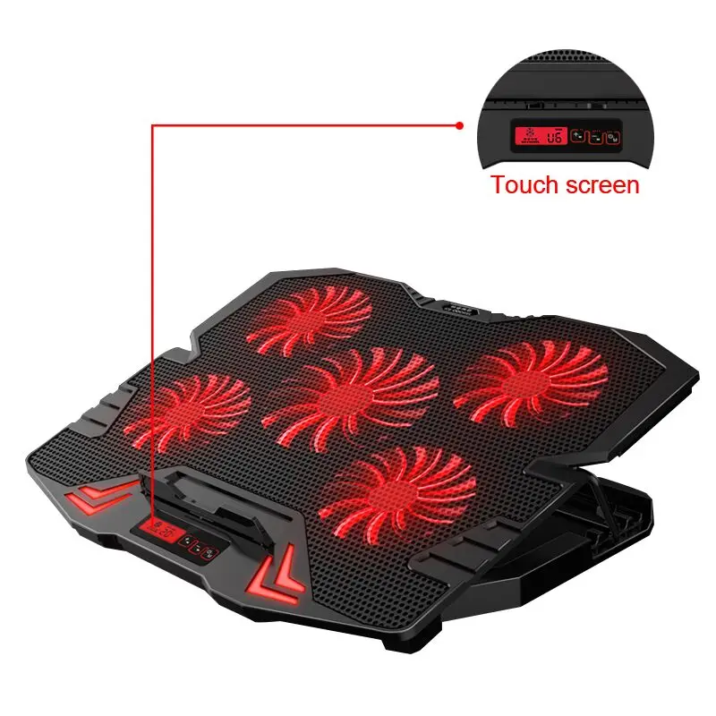 

Laptop cooler 2 USB Ports and Five cooling Fan laptop cooling pad Notebook Stand for 12-17 inch for Laptop
