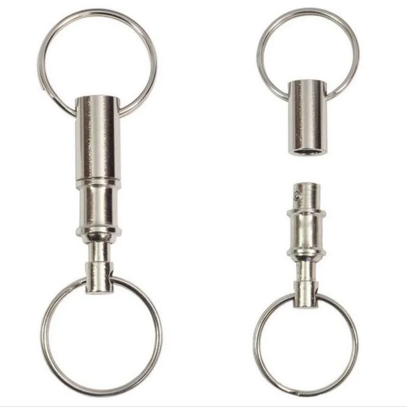 

2PCS/LOT Detachable Double-head Key Ring EDC Outdoor Equipment Quick Release Keychain Key Holder Organizer Camping Survival Kit