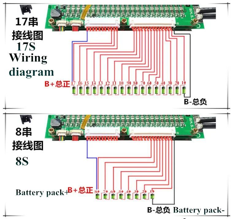 Умный дисплей BMS 8S 24S 300A 200A 150A 100A 70A литиевая батарея Защитная плата баланс BMS Li-Ion Lipo lifepo4 8S 21S 24S