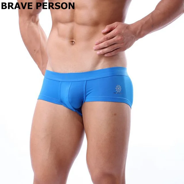 

Brand BRAVE PERSON High quality Mens gay Underwear Boxer Shorts Low waist Nylon Underpants Men Boxers Trunks men's panties