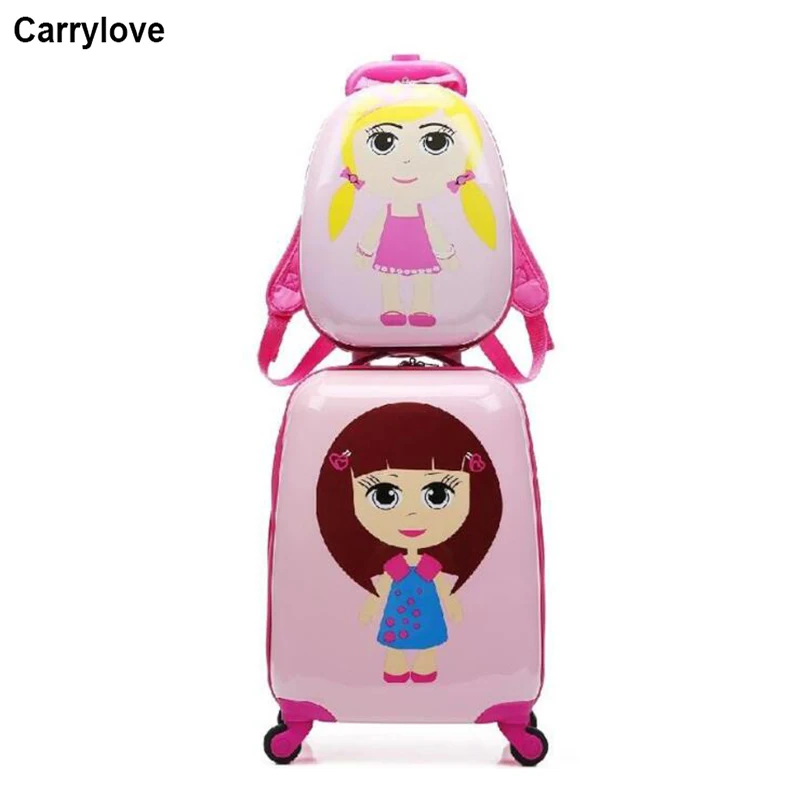 Carrylove 1" дюймовый Детский чемодан для путешествий spinner переноска на колёсиках Набор для путешествий