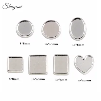 

100PCS!! Mix Design Alloy Floating Locket Charms Cabochon Stickers Collet Charms Pendant for Magnetic Glass Locket