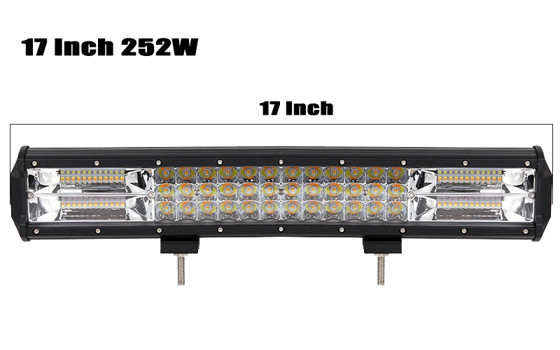 Светодиодный светильник Бар Offroad 4x4 4-23 дюймов 7D рабочий светильник Янтарный Белый Двойной Цвет стробоскопическая вспышка для автомобиля Трактор Лодка 4WD внедорожник ATV 12V 24V