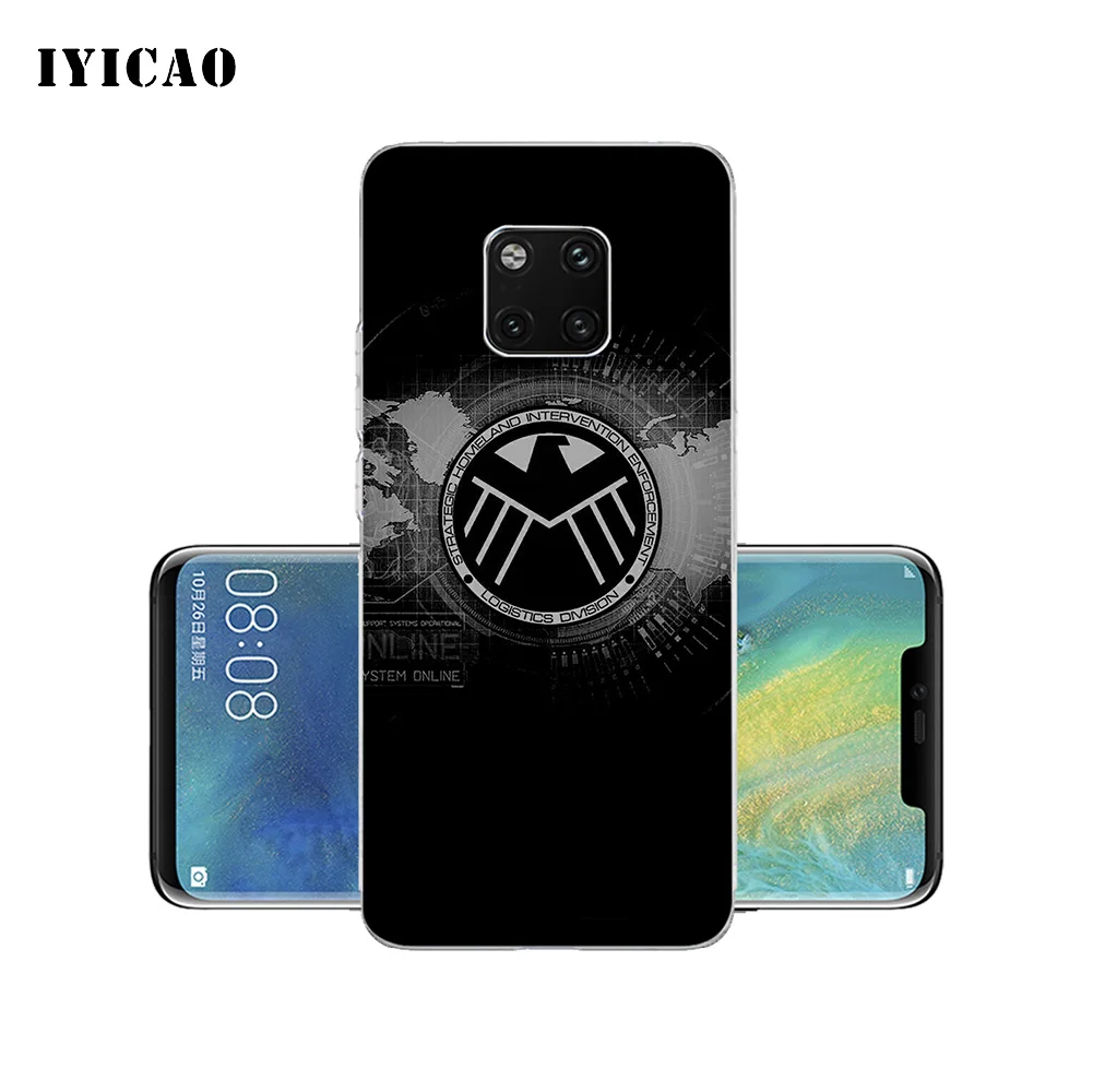 IYICAO MARVEL агенты щит Мягкий силиконовый чехол для телефона Huawei Mate 10 20 Lite Pro Nova 2 2i 3 3i 4