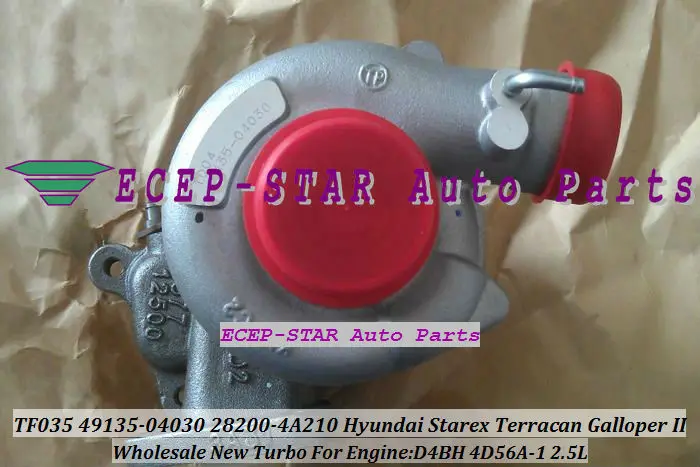

TF035HM-12T-4 49135-04030 28200-4A210 282004A210 Turbo Turbocharger For Hyundai Starex Libero Terracan Galloper II D4BH 4D56A-1
