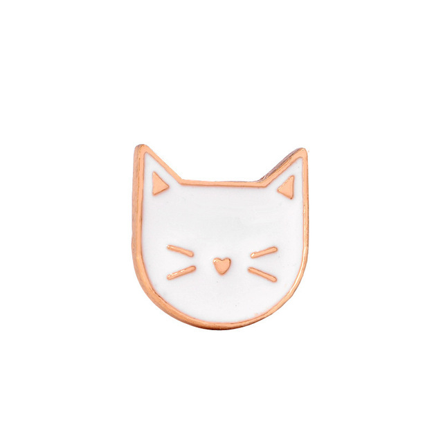 Quality Cute Cat Collection Bird Panda Punguin I Love Cat Brooches For Ladies Women Men Jewelry Pin Metal Enamel Lapel Pins