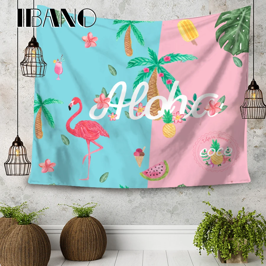 

IBANO Flamingo Mandala Tapestry Wall Art Hanging India Mandalas Blanket Home Decoration for Bedroom Dorm Yoga Mat Tablecloth