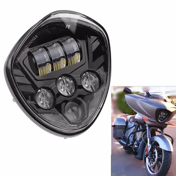 

Fit VICTORY CROSS CRUISER 07-16 Motorcycle Chrome / Black LED Headlight Light Head Bulbs ( Fits : Victory)