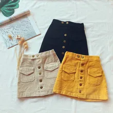 Г. Весенняя новая юбка для маленьких девочек хлопковая школьная мини-юбка принцессы трапециевидной формы детские вельветовые юбки-пачки для девочек От 2 до 7 лет