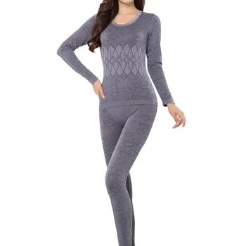 

New Female Autumn Thermal Underwears Women Breathable Warm Long Johns Slim Underwear Set Bottoming