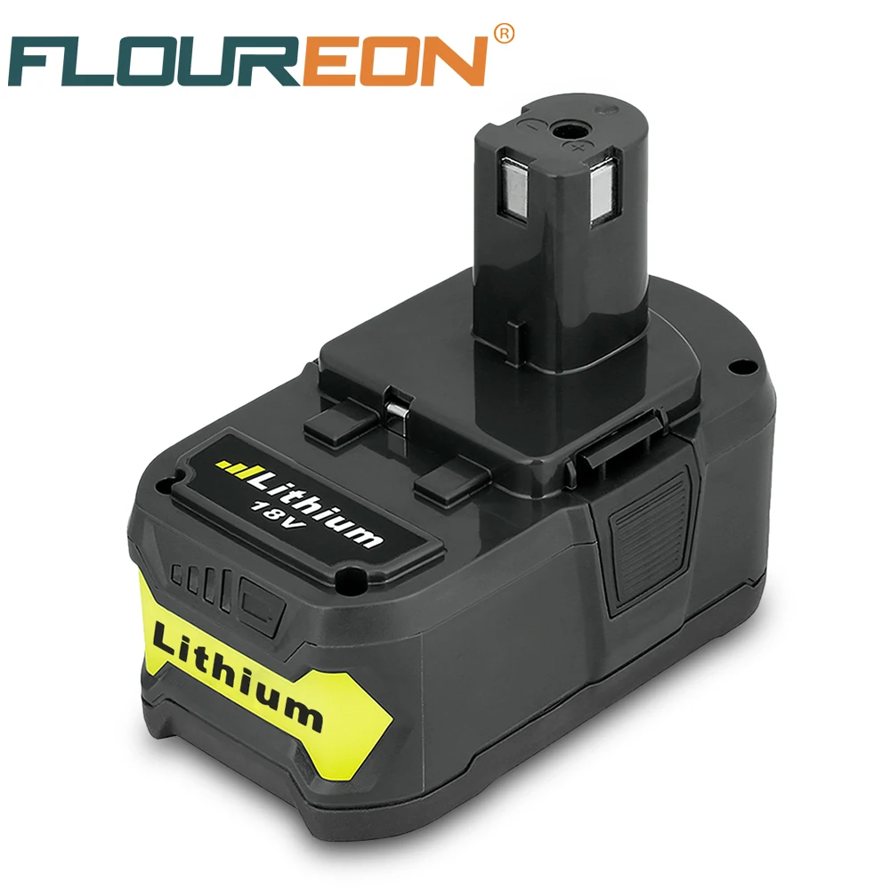 

Floureon For Ryobi 18V 4000mAh P108 RB18L40 Lithium Ion Rechargeable Battery Pack Cordless Drill Power Tools Battery Ryobi ONE+