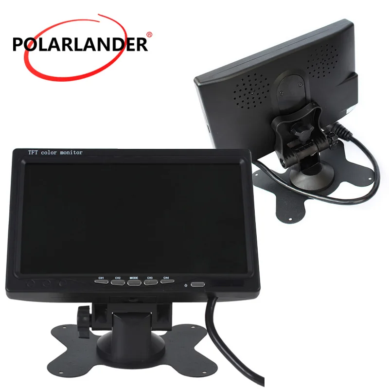7 &quotLCD 4CH DC12V 24V видео вход Автомобильный монитор для фронтальной камеры заднего