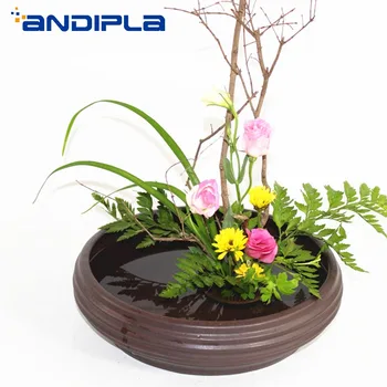 

Vintage Yixing Purple Clay Vase Tabletop Hydroponics Flower Pot Lkebana Bouquet Containers Multipurpose Storage Dish Send Kenzan
