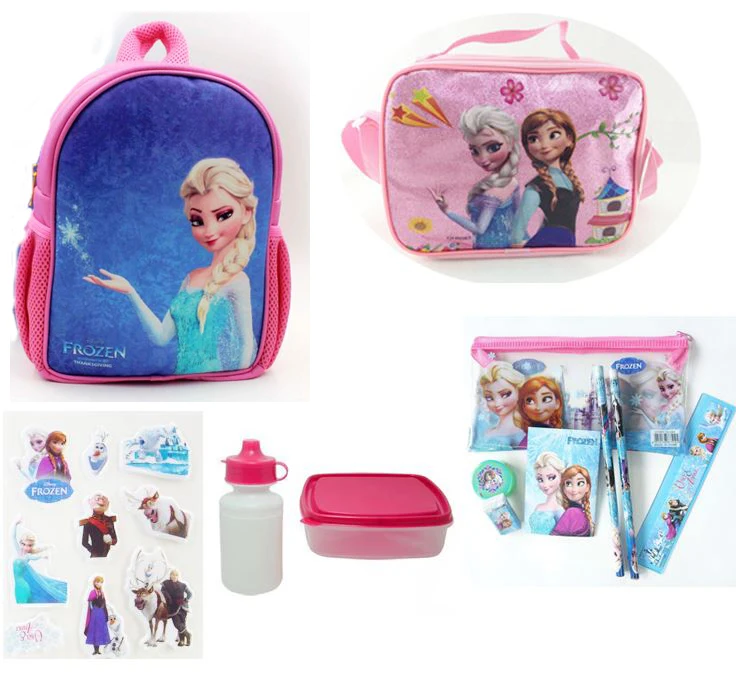 frozen school bag and lunch box