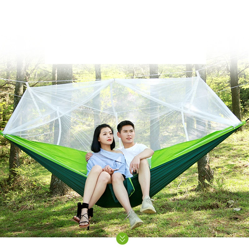  VILEAD 260*140 cm Camping Hammock with Mosquito Portable Stable High Strength Cavans Hanging Bed Sl