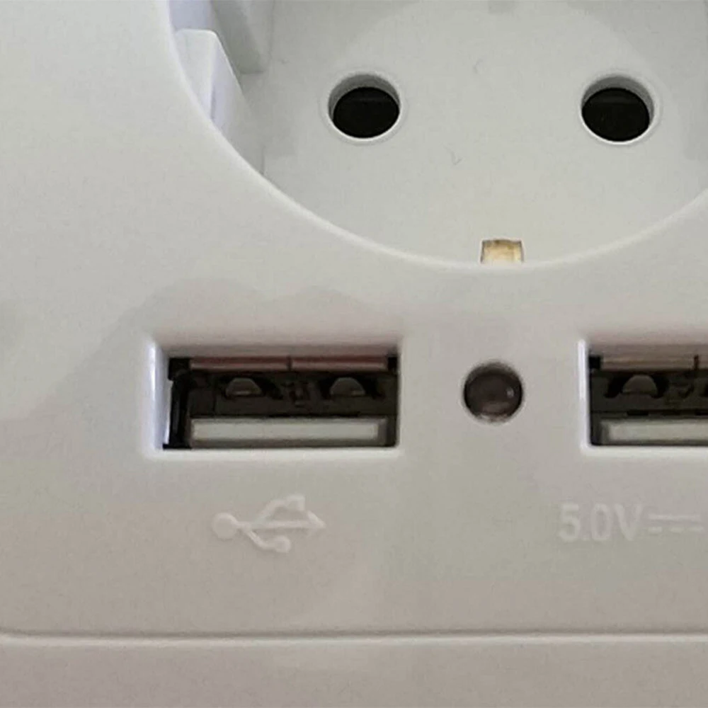 Штепсельная Вилка европейского стандарта, 2 порта USB, безопасная настенная розетка переменного тока, розетка для зарядного устройства, розетка для дома