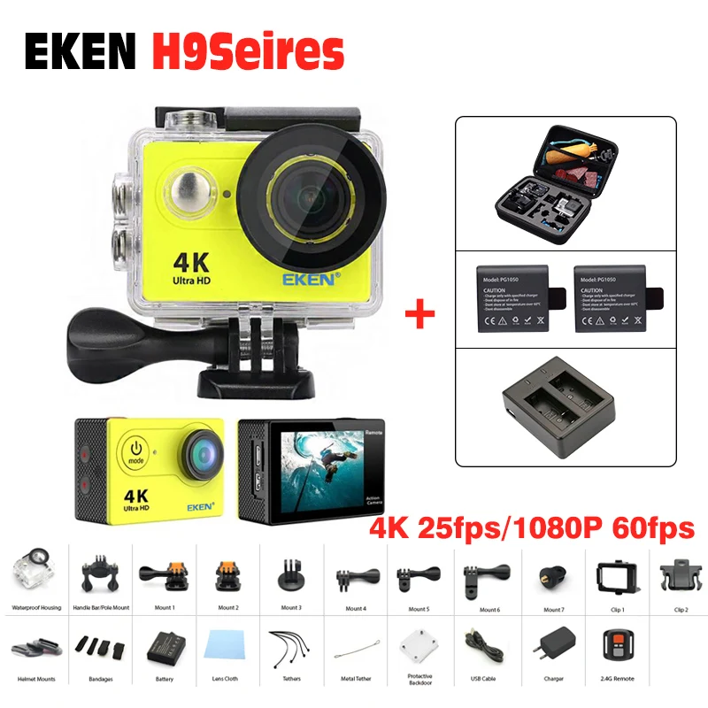 Buy Cheap EKEN H9R Wifi Action camera 2.0 LCD with Remote Control Ultra HD 4K Video 1080p / 60fps go waterproof pro action cam hd Sport DV