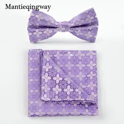 Mantieqingway наборы с платком для мужчин Жених Свадебный Тощий Цветочный платок-галстук наборы карманные квадратные Gravatas corbatas