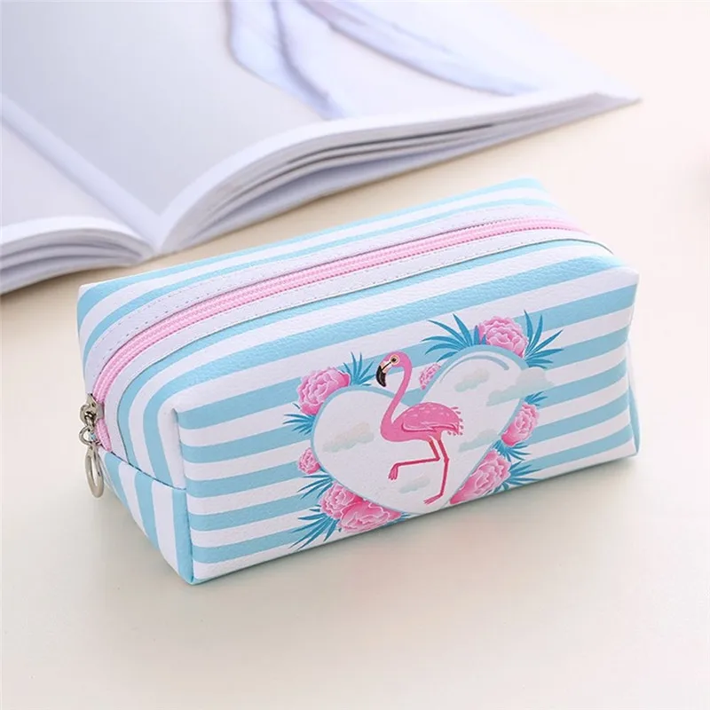 Vogvigo Key Card Earphone Cosmetic Bag With Zipper Flamingo  Storage Cartoon Travel Cosmetic Bag Toiletry Beauty Wash Kit Bath