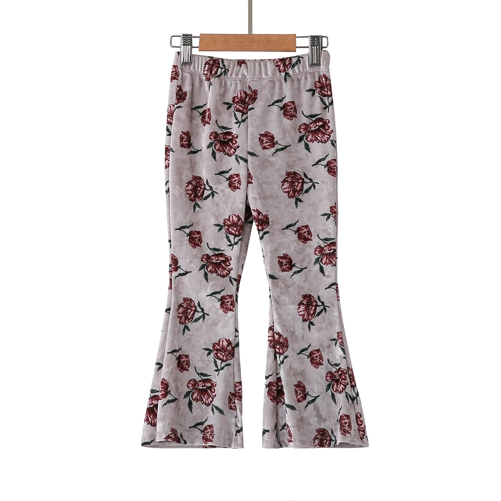 Flower bell bottoms digital Floral Newborn Infant Baby Toddler Kid Leggings Pants  (3)