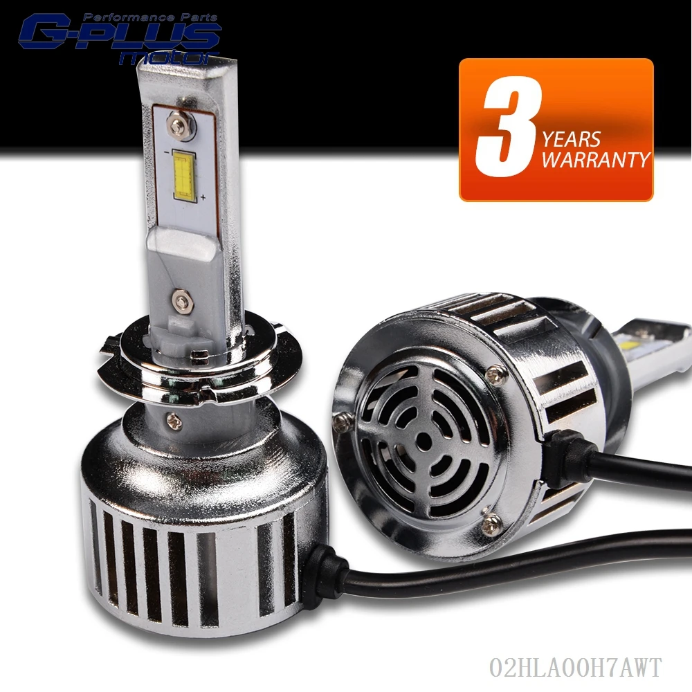 1 Pair H7 LED 60W 6000LM 6500K White Conversion Bulb Beam Kit Car