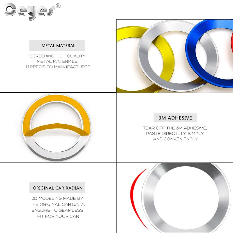 Car steering wheel decoration circle ring sticker for BMW (11)