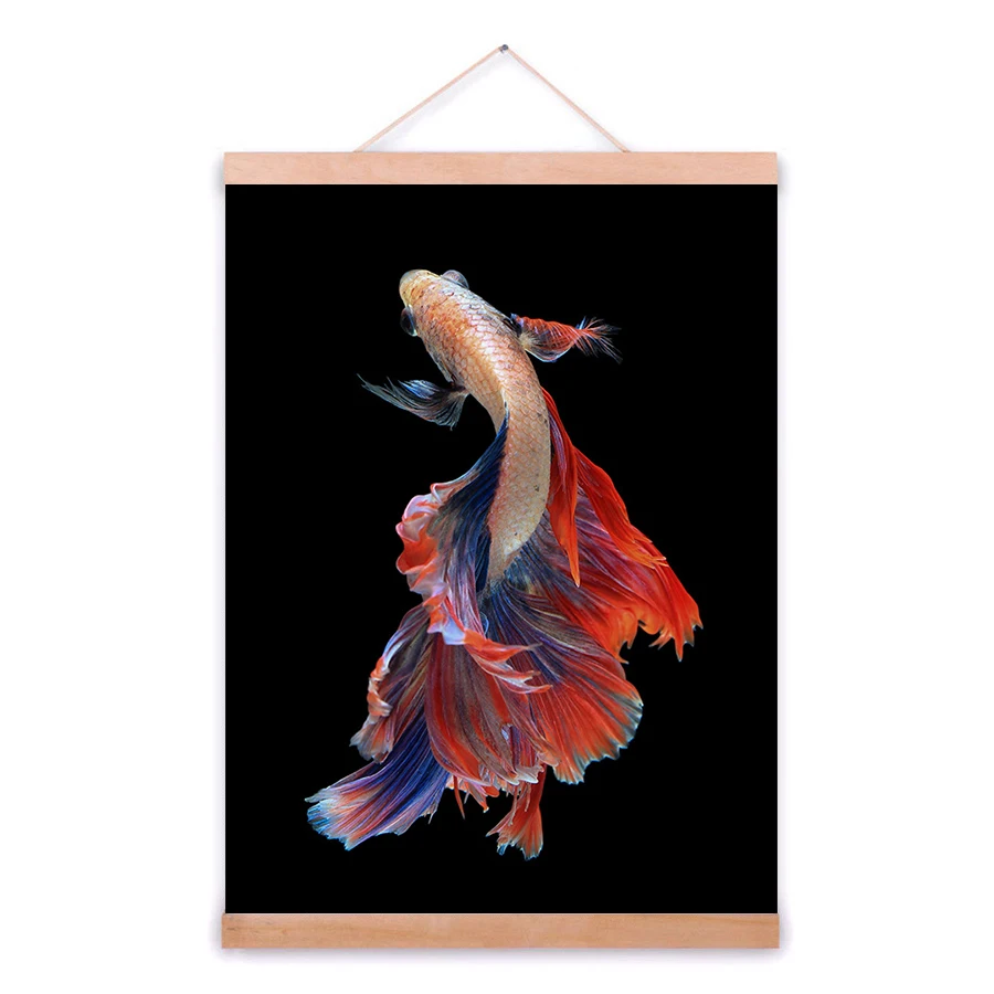 Hand Painted Koi Fish Wall Art Canvas Oil Painting Abstract Animal Posters and Prints Nordic Living Room Wall Pictures Pop Art