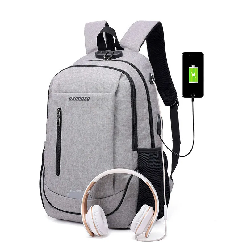 

Anti-theft 15.6 Inch Laptop Backpack Reflective USB Charging Business Rucksack Waterproof School Bag Travel Casual Male Mochila