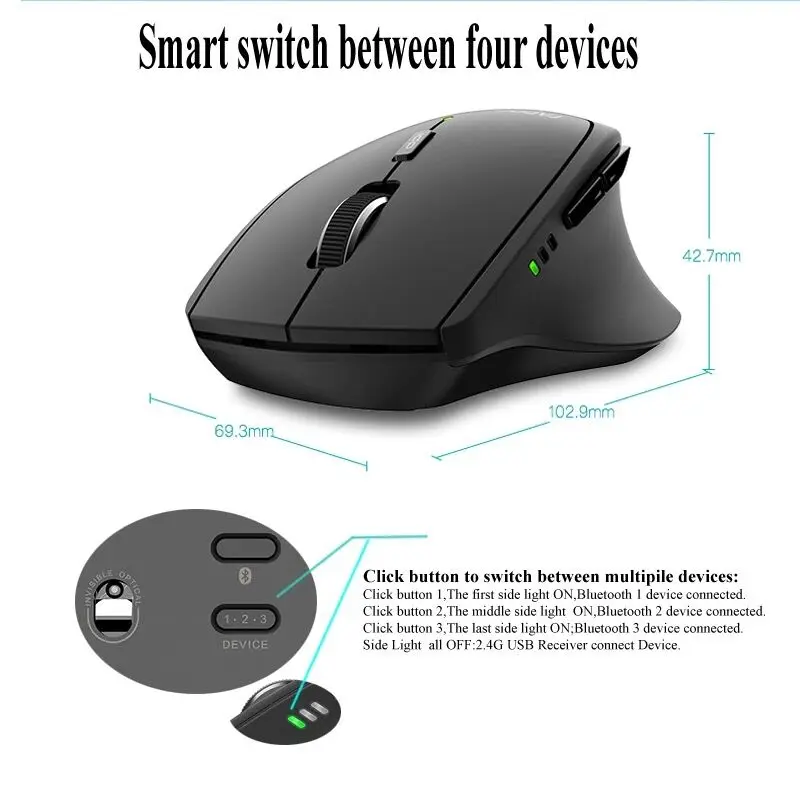 Magnetisch aankomst Radioactief Mouse Wireless Ergonomic Rapoo | Rapoo Mouse Multi Connections - Bluetooth  Mice - Aliexpress