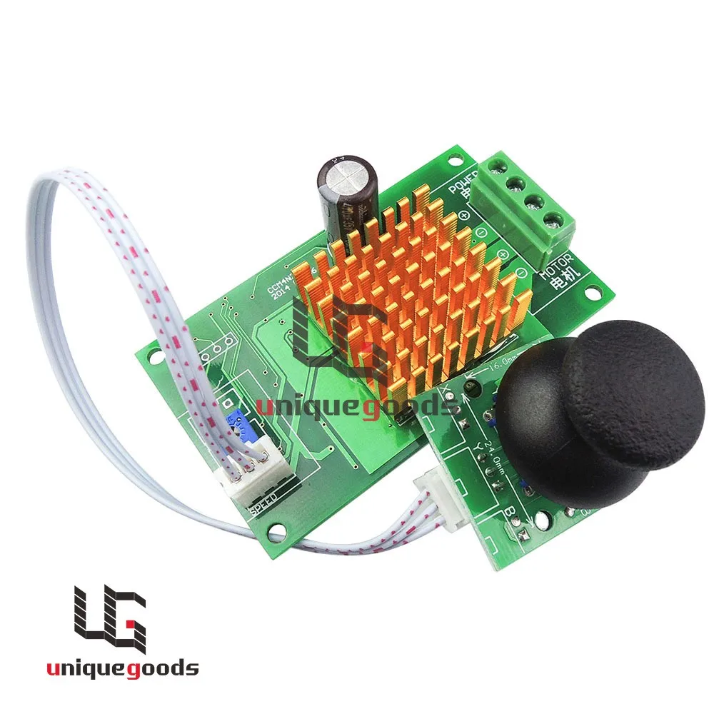 DC 12-30V 6A Motor Speed Controller Normal-Stop-Reverse Switch Joystick control With Overcurrent Protection